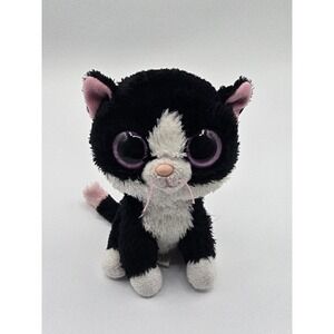 TY Beanie Boos Pepper Cat Plush Toy Black White 6 Inch 2011 No Swing Tag